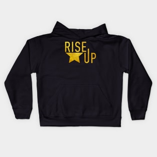 Rise Up Hamilton Quote Broadway Gold Kids Hoodie